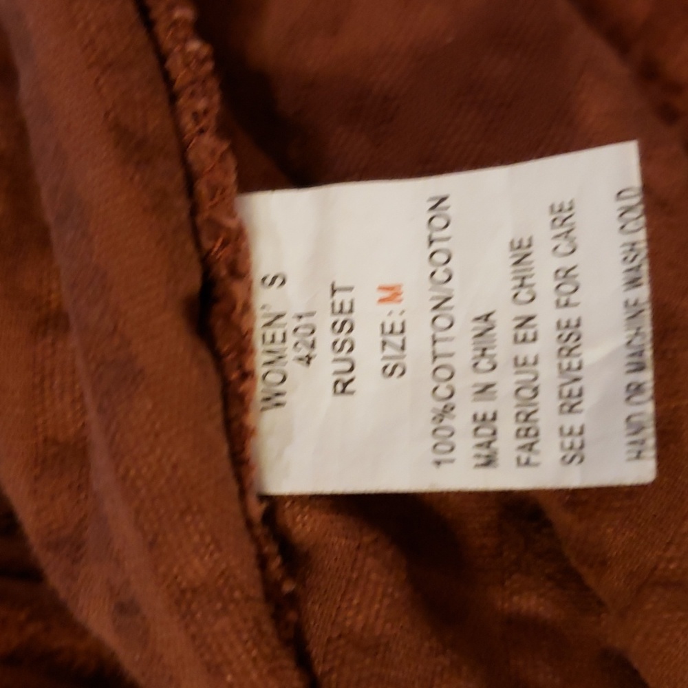 Woolrich 100% cotton russet colored wide wale corduroy zip front with  pockets - Picture 5 of 6